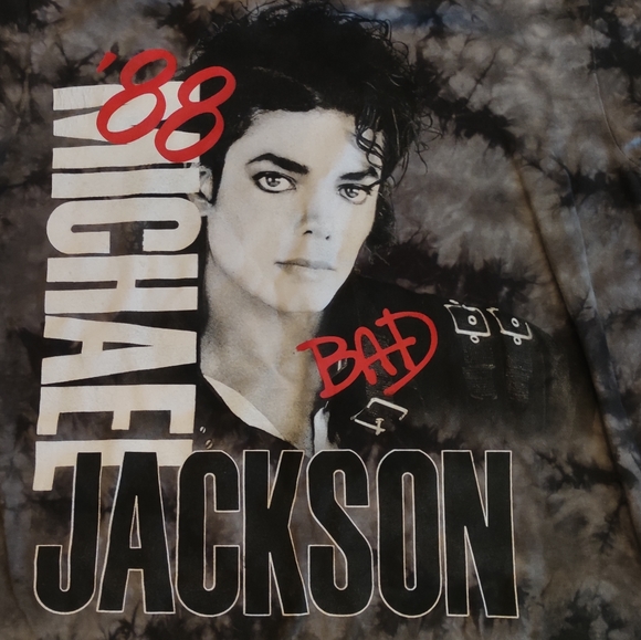 Michael Jackson Bad Album Cover Grey T-Shirt size Medium - Picture 2 of 3